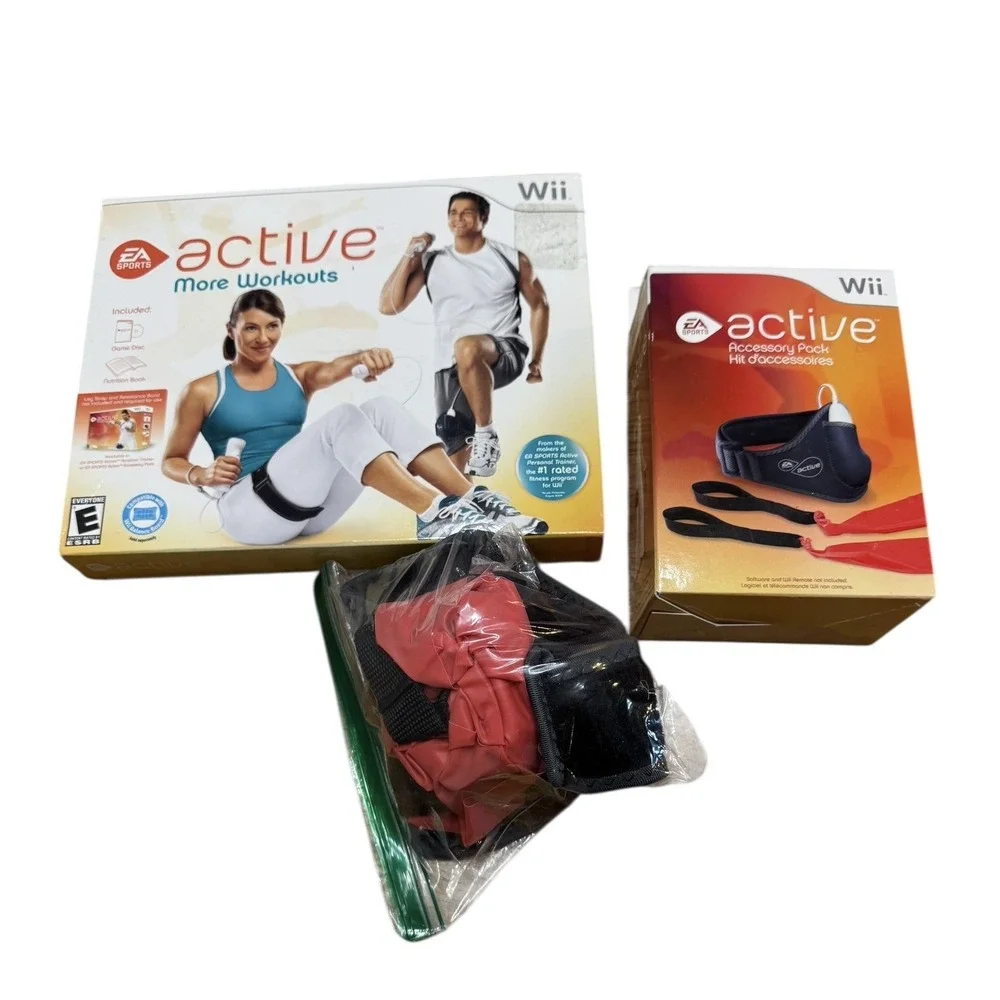 Wii Active: More Workouts EA Sports NEW SEALED Kit W/ Leg Strap &Resistant Bands